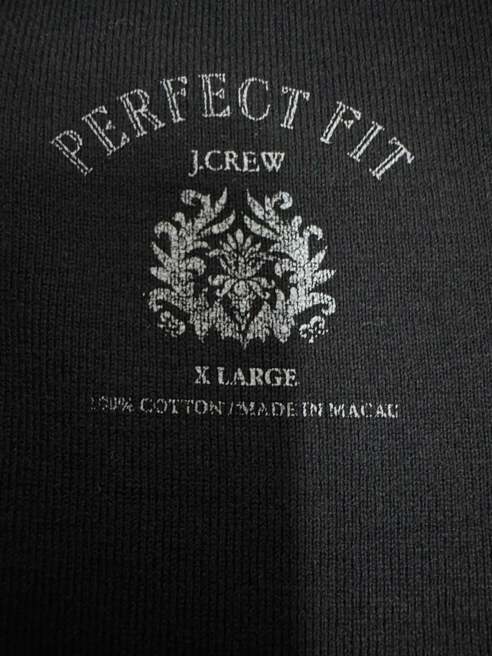 Vintage  J crew prefect fit Black women Crew Neck T-Shirt  XL
